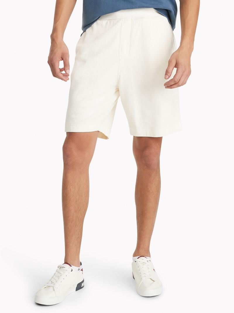 Férfi Tommy Hilfiger Essential solid sweatshort Rövidnadrág Fehér | HU 991PJJ